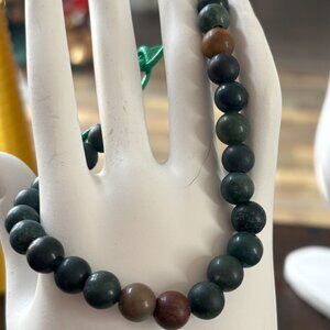 Natural Stone Bracelet with Tie Closure